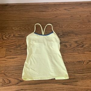 Lululemon tank top size: 4 color:yellow/white
